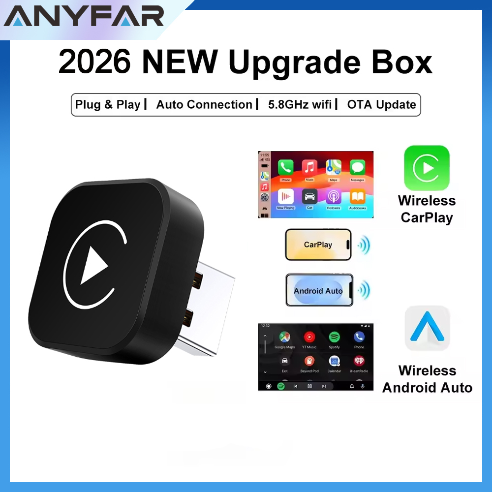 Smartwatch Universal - Adapter bezprzewodowego CarPlay 2026 2-w-1: przetwornik
