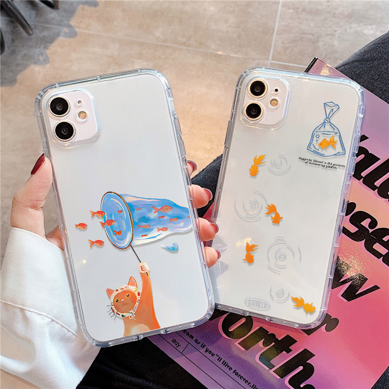 Apple Iphone 16 - Etui na telefon Lovely Fishes Clear
