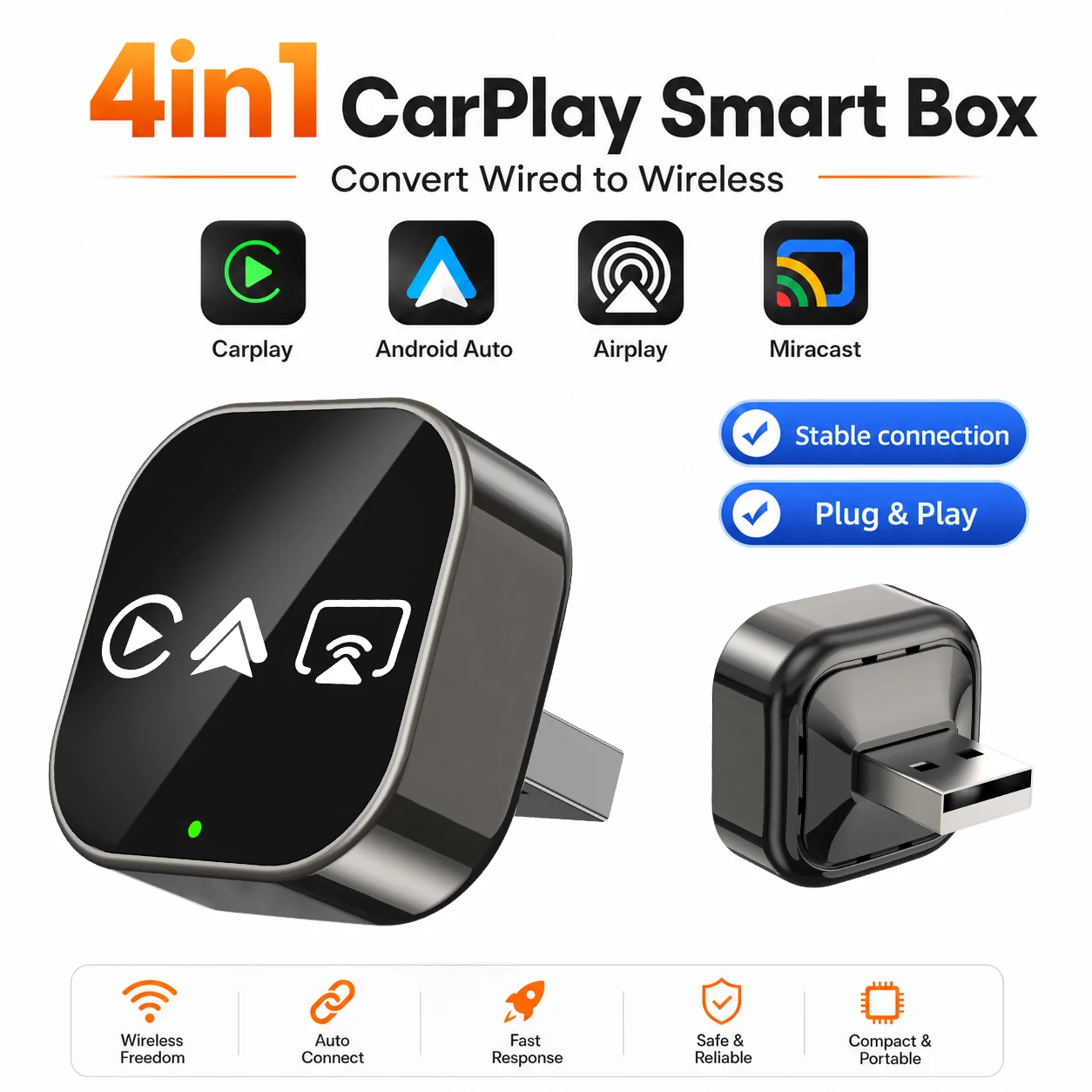Smartwatch Universal - CarRocket Bezprzewodowy Adapter CarPlay Smart Box