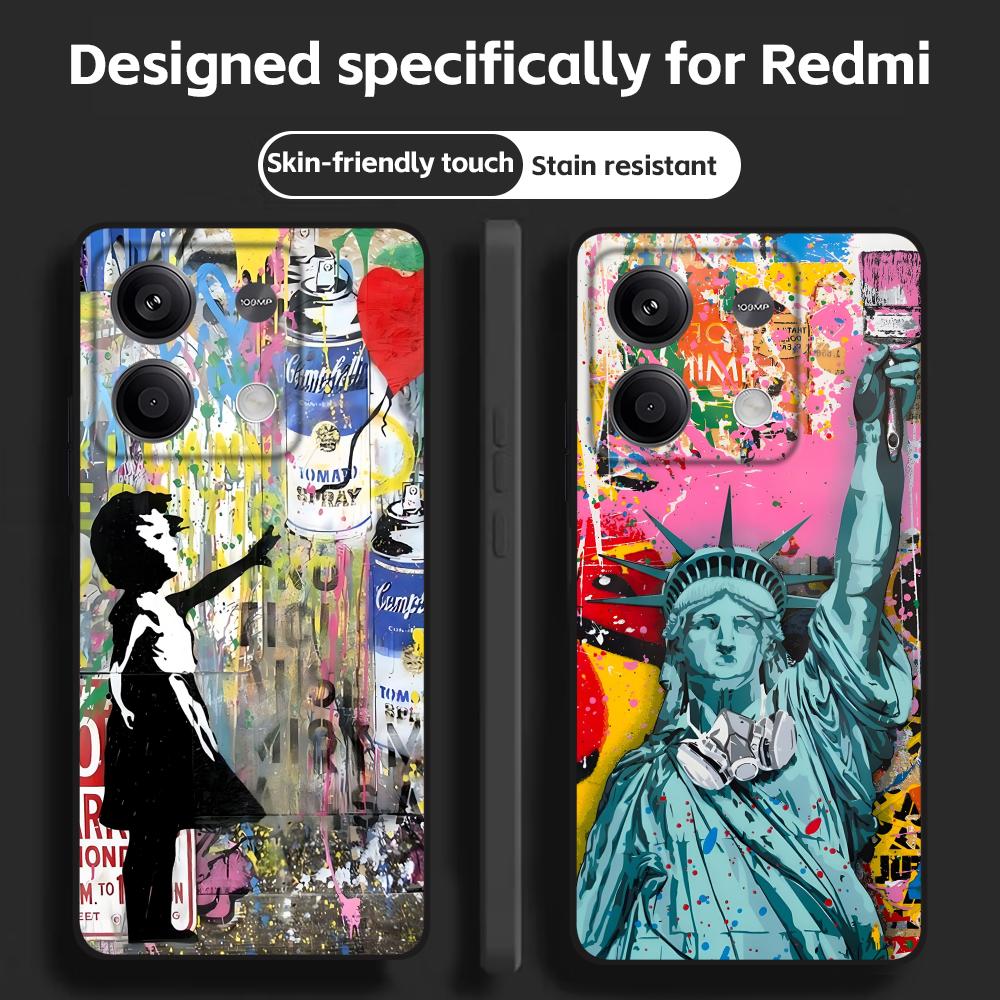 Xiaomi Redmi Note 13 - Etui na telefon Banksy Graffiti Art