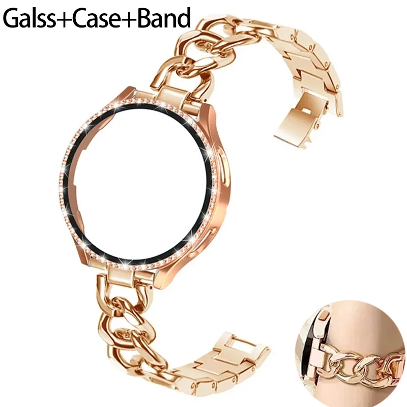 Accessories For Galaxy Watch 5 - Błyszczące etui + bransoletka do Samsung