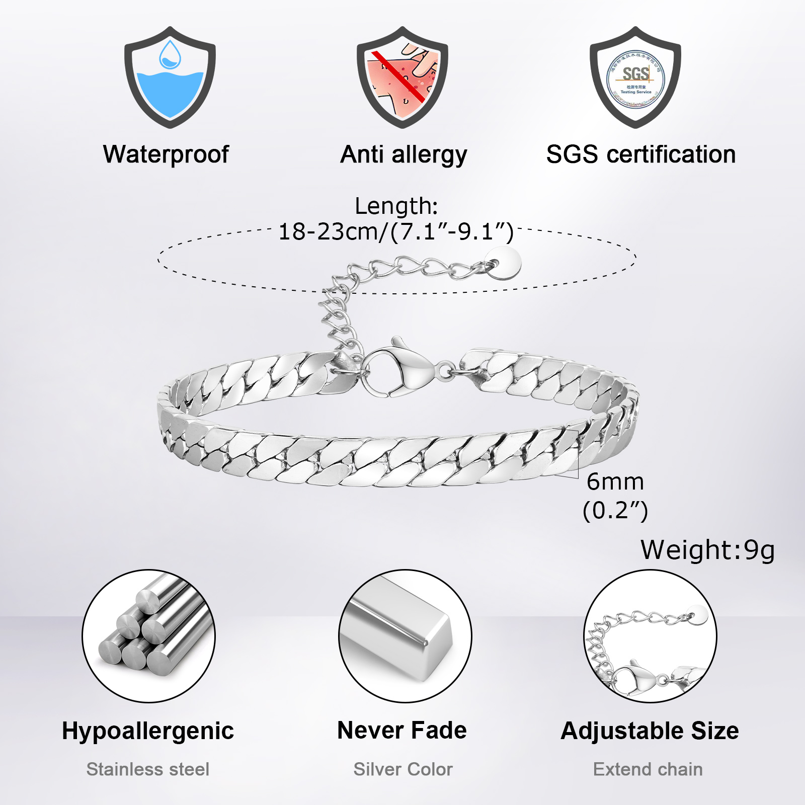 Bransoletki męskie w stylu pun – Ceramic Link Bracelet recenzja i cena