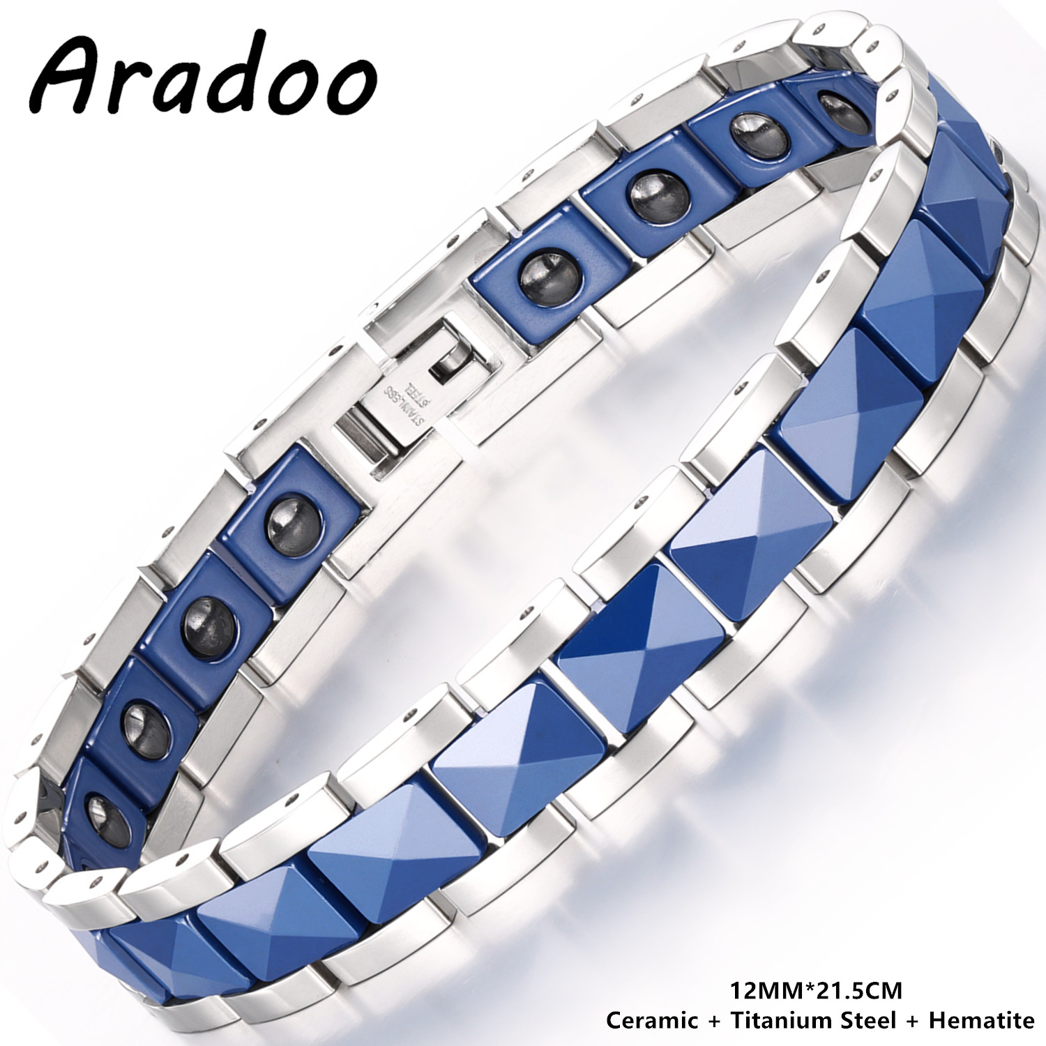 ARADOO Premium Ceramic Titaniu – Ceramic Link Bracelet recenzja i cena