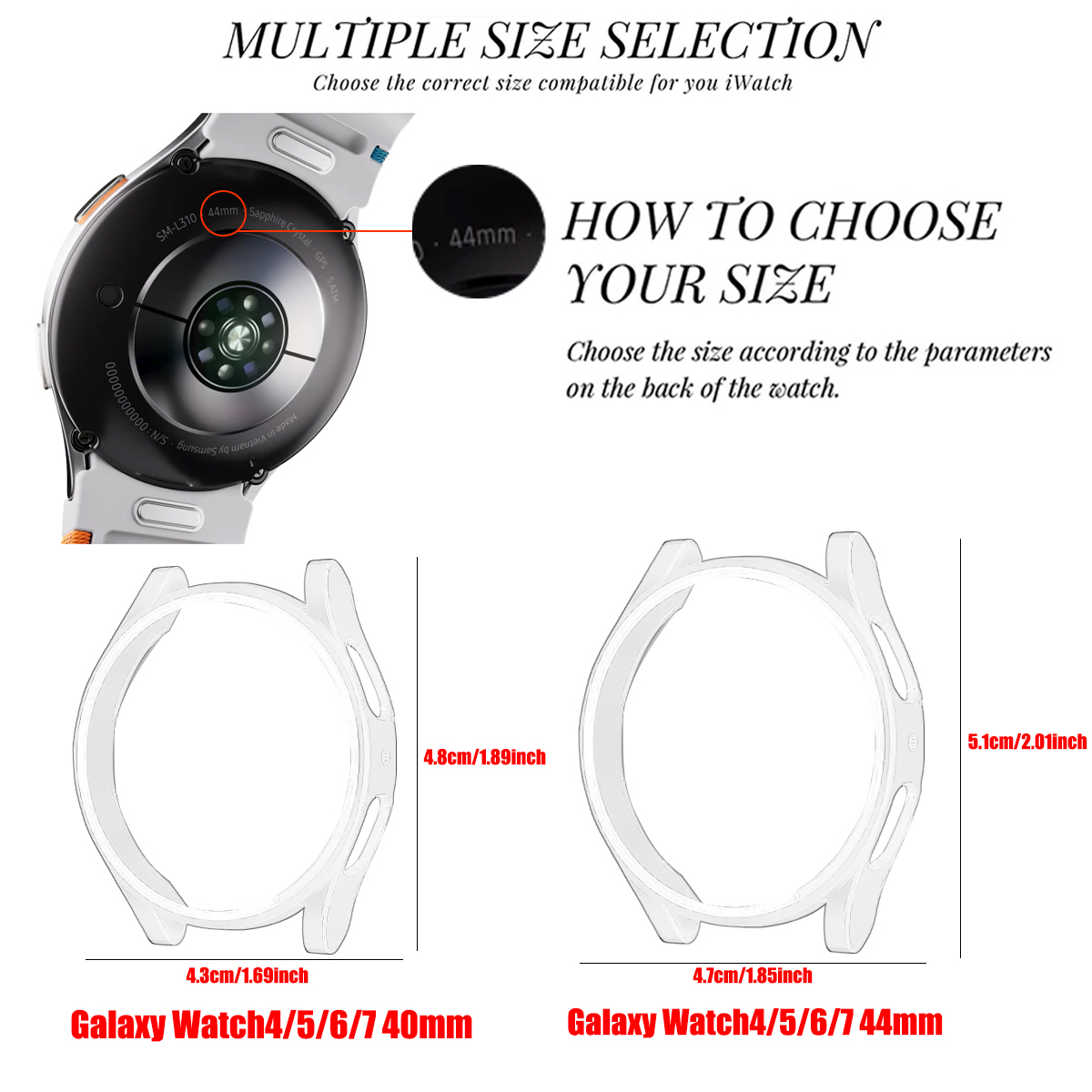 Obudowa ochronna PC do zegarka – Accessories For Galaxy Watch 5 recenzja i cena